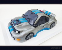 Marcipánový modelovaný 3D dort.